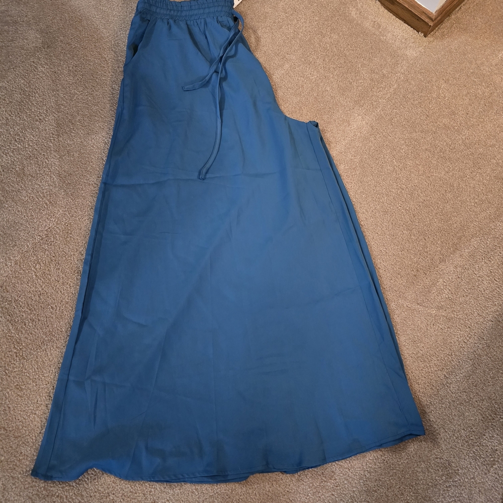 Elegant Blue Maxi Skirt